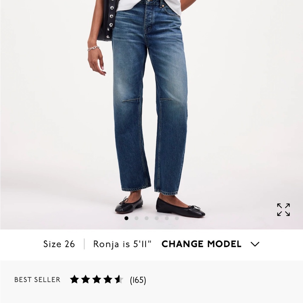 Madewell Women's The Darted Barrel-Leg Jean - Blue